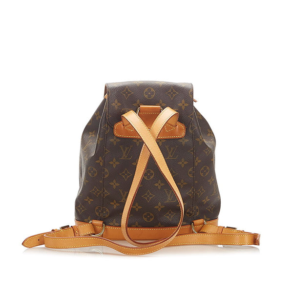 ルイ ヴィトン モノグラム モンスリMM M51136  ブラウン PVC レザー リュック バックパック レディース LOUIS VUITTON 中古