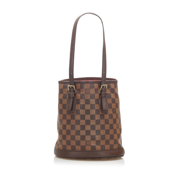 ルイ ヴィトン バケットPM N42240  ブラウン PVC レザー ショルダーバッグ レディース LOUIS VUITTON 中古