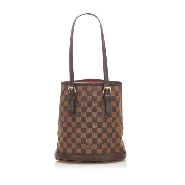 ルイ ヴィトン バケットPM N42240  ブラウン PVC レザー ショルダーバッグ レディース LOUIS VUITTON 中古