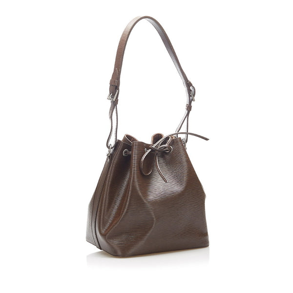 ルイ ヴィトン エピ プチノエ M4410D ブラウン レザー ショルダーバッグ レディース LOUIS VUITTON 中古