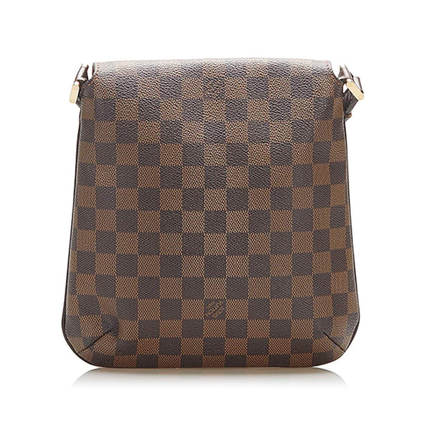 ルイ ヴィトン ダミエ ミュゼットサルサGM N51260  ブラウン PVC ショルダーバッグ レディース LOUIS VUITTON 中古