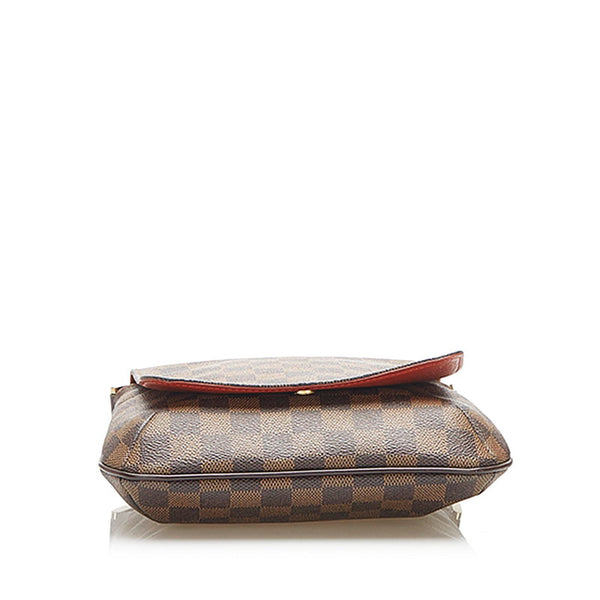 ルイ ヴィトン ダミエ ミュゼットサルサGM N51260  ブラウン PVC ショルダーバッグ レディース LOUIS VUITTON 中古