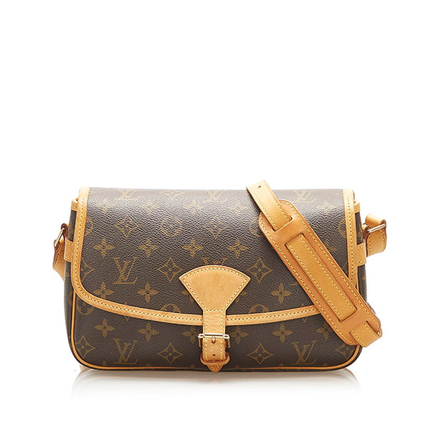 ルイ ヴィトン モノグラム ソローニュ M42250 ブラウン PVC レザー 斜め掛け ショルダーバッグ レディース LOUIS VUITTON 中古