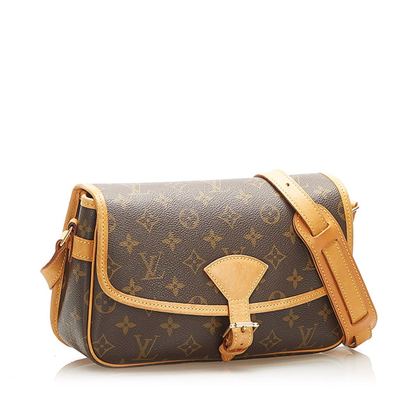 ルイ ヴィトン モノグラム ソローニュ M42250 ブラウン PVC レザー 斜め掛け ショルダーバッグ レディース LOUIS VUITTON 中古