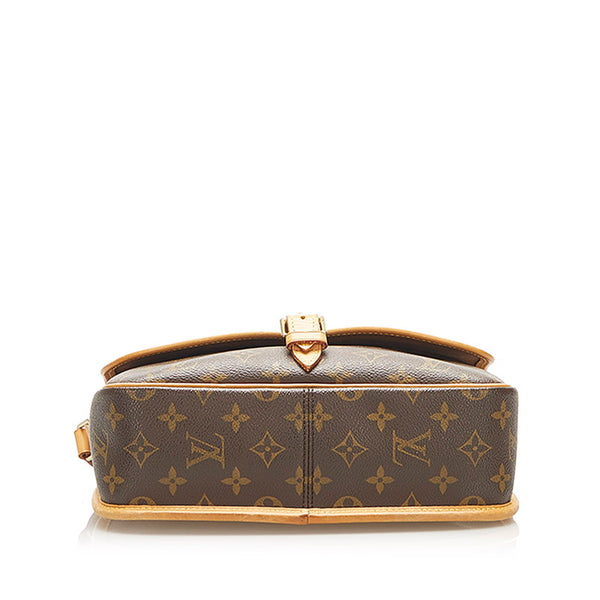 ルイ ヴィトン モノグラム ソローニュ M42250 ブラウン PVC レザー 斜め掛け ショルダーバッグ レディース LOUIS VUITTON 中古