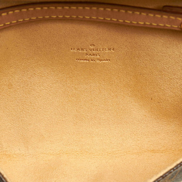 ルイ ヴィトン モノグラム ポシェットツインPM M51854 ブラウン PVC レザー ショルダーバッグ レディース LOUIS VUITTON 中古
