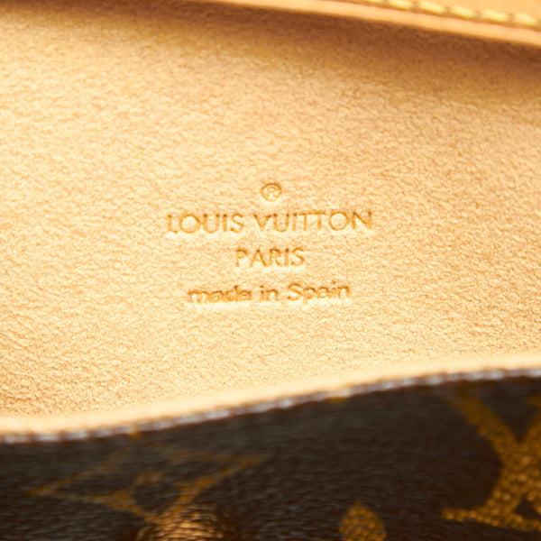 ルイ ヴィトン モノグラム ポシェットツインPM M51854 ブラウン PVC レザー ショルダーバッグ レディース LOUIS VUITTON 中古