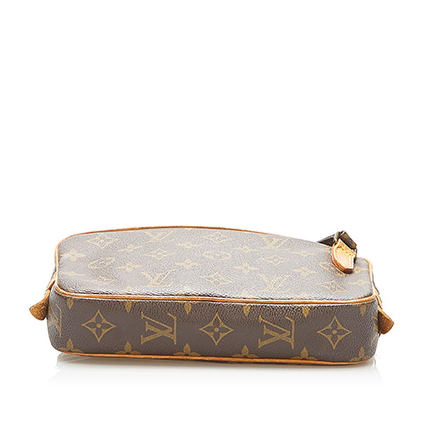 ルイ ヴィトン モノグラム マルリーバンドリエール M51828 ブラウン PVC レザー ショルダーバッグ レディース LOUIS VUITTON 中古