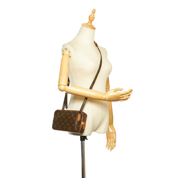 ルイ ヴィトン モノグラム マルリーバンドリエール M51828 ブラウン PVC レザー ショルダーバッグ レディース LOUIS VUITTON 中古