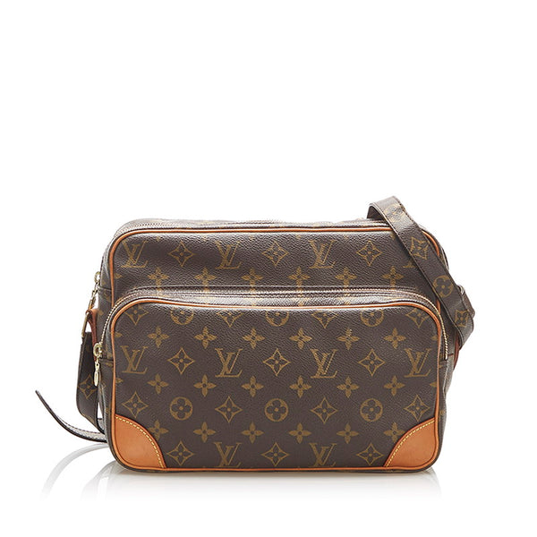 ルイ ヴィトン モノグラム ナイル M45244 ブラウン PVC レザー ショルダーバッグ レディース LOUIS VUITTON 中古