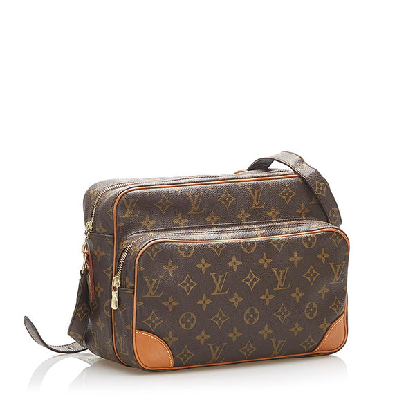 ルイ ヴィトン モノグラム ナイル M45244 ブラウン PVC レザー ショルダーバッグ レディース LOUIS VUITTON 中古