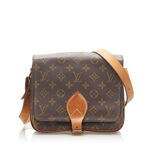 ルイ ヴィトン モノグラム カルトシエール 22 M51253 ブラウン PVC レザー ショルダーバッグ レディース LOUIS VUITTON 中古