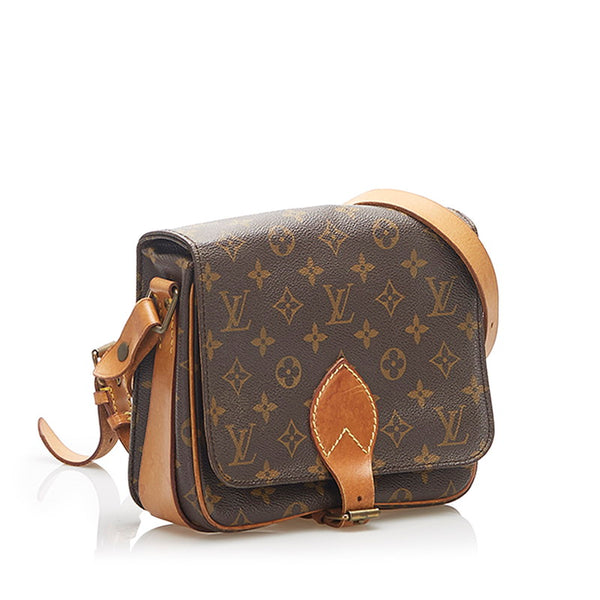 ルイ ヴィトン モノグラム カルトシエール 22 M51253 ブラウン PVC レザー ショルダーバッグ レディース LOUIS VUITTON 中古