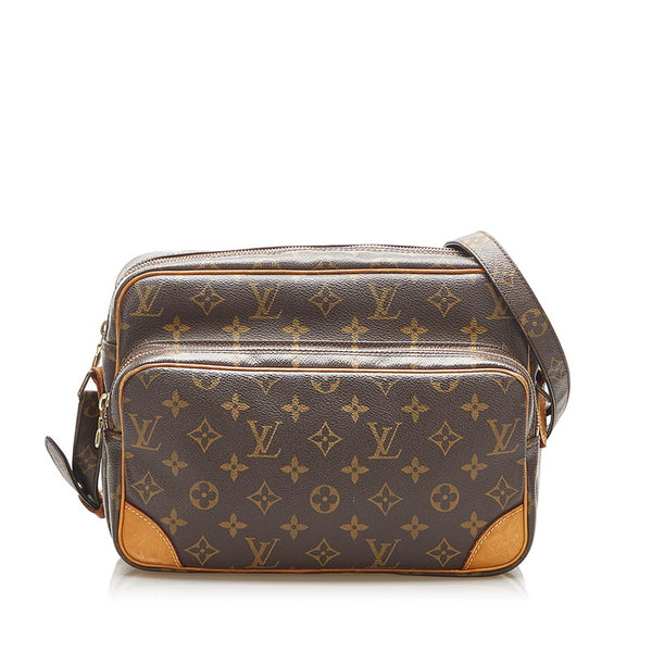ルイ ヴィトン モノグラム ナイル M45244 ブラウン PVC レザー 斜め掛け ショルダーバッグ レディース LOUIS VUITTON 中古