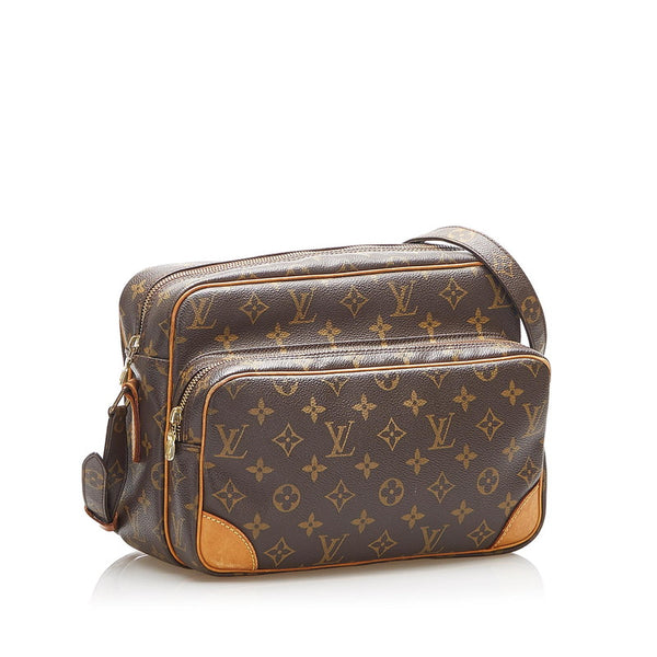 ルイ ヴィトン モノグラム ナイル M45244 ブラウン PVC レザー 斜め掛け ショルダーバッグ レディース LOUIS VUITTON 中古