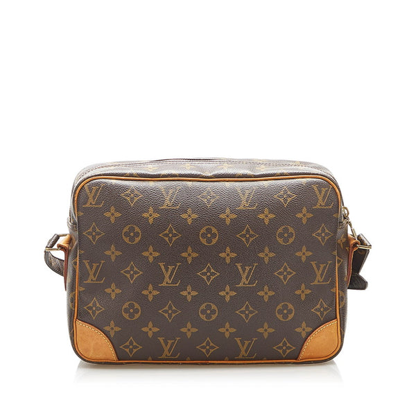 ルイ ヴィトン モノグラム ナイル M45244 ブラウン PVC レザー 斜め掛け ショルダーバッグ レディース LOUIS VUITTON 中古