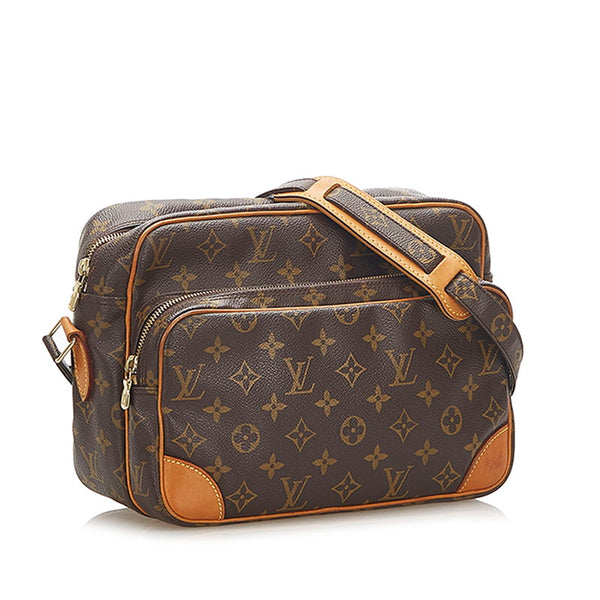 ルイ ヴィトン モノグラム ナイル M45244  ブラウン PVC レザー 斜め掛け ショルダーバッグ レディース LOUIS VUITTON 中古