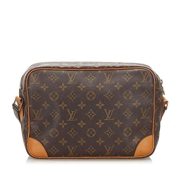 ルイ ヴィトン モノグラム ナイル M45244  ブラウン PVC レザー 斜め掛け ショルダーバッグ レディース LOUIS VUITTON 中古