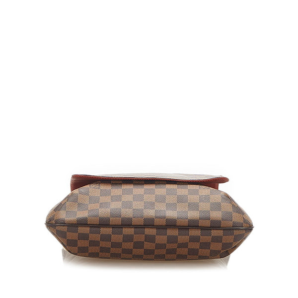 ルイ ヴィトン ダミエ ミュゼットロング N51302  ブラウン PVC レザー ショルダーバッグ レディース LOUIS VUITTON 中古