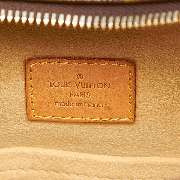 ルイ ヴィトン モノグラム マンハッタンGM M40025 ブラウン PVC レザー ハンドバッグ レディース LOUIS VUITTON 中古