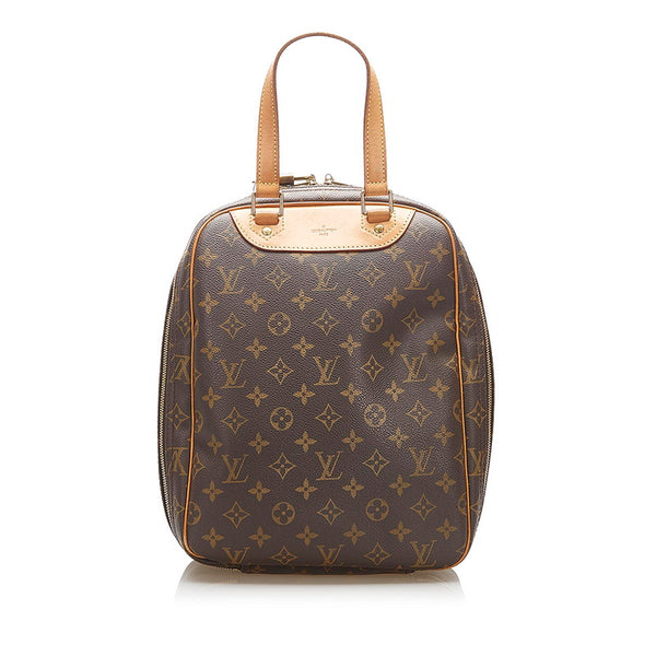 ルイ ヴィトン モノグラム エクスカーション M41450 ブラウン PVC レザー ハンドバッグ レディース LOUIS VUITTON 中古