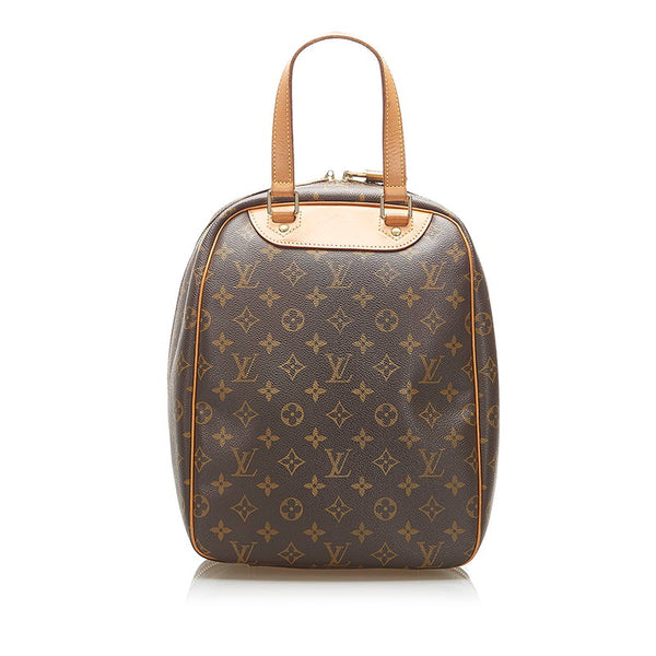ルイ ヴィトン モノグラム エクスカーション M41450 ブラウン PVC レザー ハンドバッグ レディース LOUIS VUITTON 中古