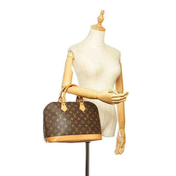 ルイ ヴィトン モノグラム アルマ M51130 ブラウン PVC レザー ハンドバッグ レディース LOUIS VUITTON 中古