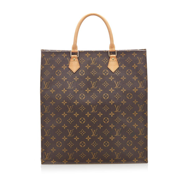 ルイ ヴィトン モノグラム サックプラ M51140 ブラウン PVC レザー ハンドバッグ レディース LOUIS VUITTON 中古