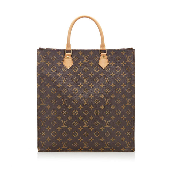 ルイ ヴィトン モノグラム サックプラ M51140 ブラウン PVC レザー ハンドバッグ レディース LOUIS VUITTON 中古