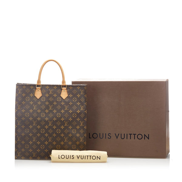 ルイ ヴィトン モノグラム サックプラ M51140 ブラウン PVC レザー ハンドバッグ レディース LOUIS VUITTON 中古