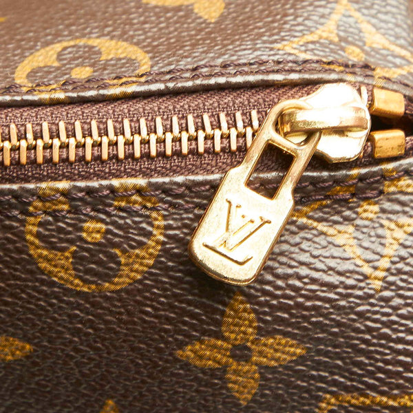 ルイ ヴィトン モノグラム パピヨン M51386  ブラウン PVC レザー ハンドバッグ レディース LOUIS VUITTON 中古