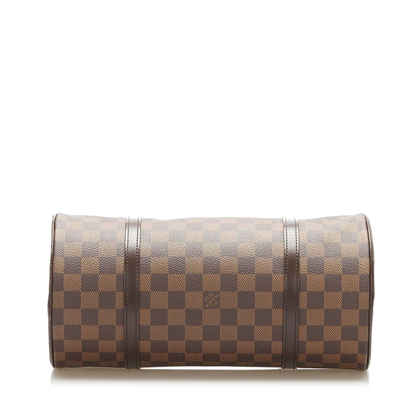 ルイ ヴィトン ダミエ パピヨン N51303 ブラウン PVC レザー 肩掛け ショルダーバッグ レディース LOUIS VUITTON 中古