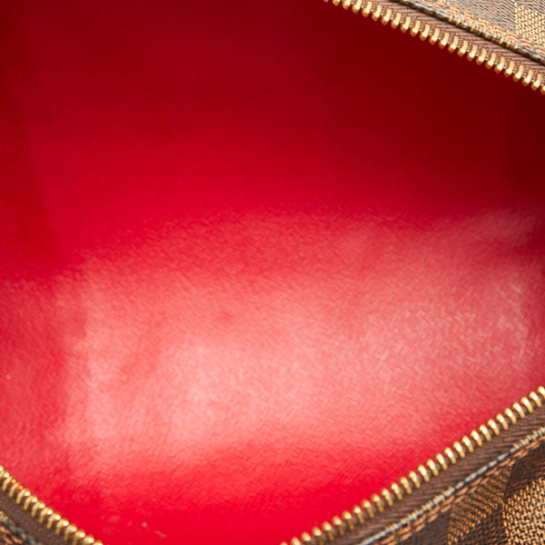 ルイ ヴィトン ダミエ パピヨン N51303 ブラウン PVC レザー 肩掛け ショルダーバッグ レディース LOUIS VUITTON 中古