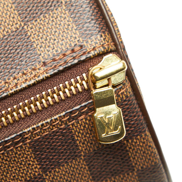 ルイ ヴィトン ダミエ パピヨン N51303 ブラウン PVC レザー 肩掛け ショルダーバッグ レディース LOUIS VUITTON 中古