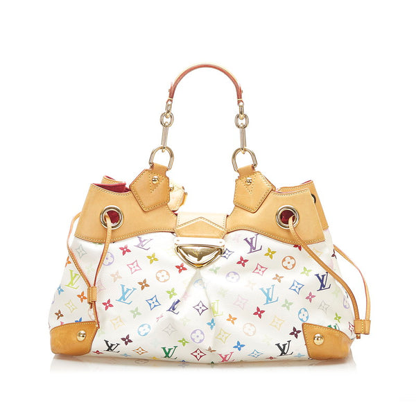 ルイ ヴィトン マルチカラー ウルスラ M40123 ホワイト PVC レザー ハンドバッグ レディース LOUIS VUITTON 中古
