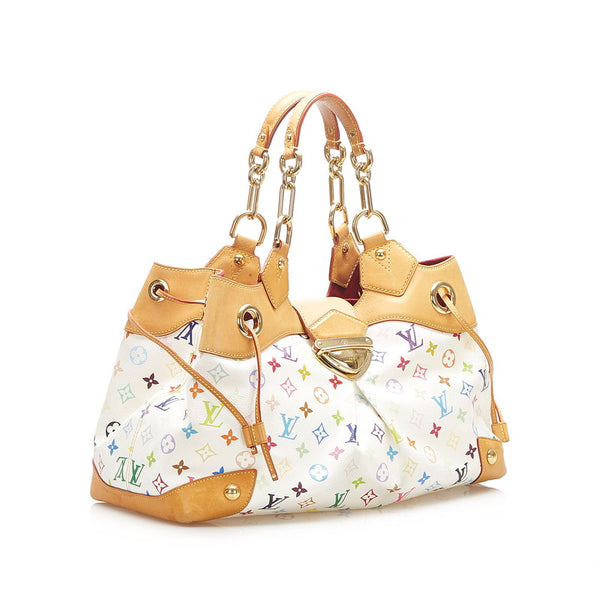 ルイ ヴィトン マルチカラー ウルスラ M40123 ホワイト PVC レザー ハンドバッグ レディース LOUIS VUITTON 中古