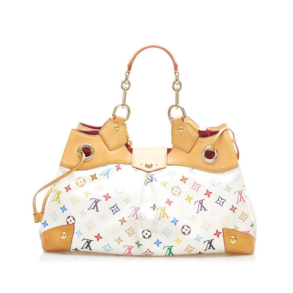 ルイ ヴィトン マルチカラー ウルスラ M40123 ホワイト PVC レザー ハンドバッグ レディース LOUIS VUITTON 中古