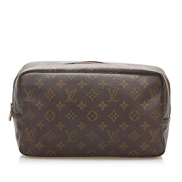 ルイ ヴィトン モノグラム トゥルーストワレット M47522 ブラウン PVC ポーチ レディース LOUIS VUITTON 中古