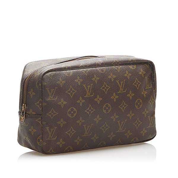 ルイ ヴィトン モノグラム トゥルーストワレット M47522 ブラウン PVC ポーチ レディース LOUIS VUITTON 中古