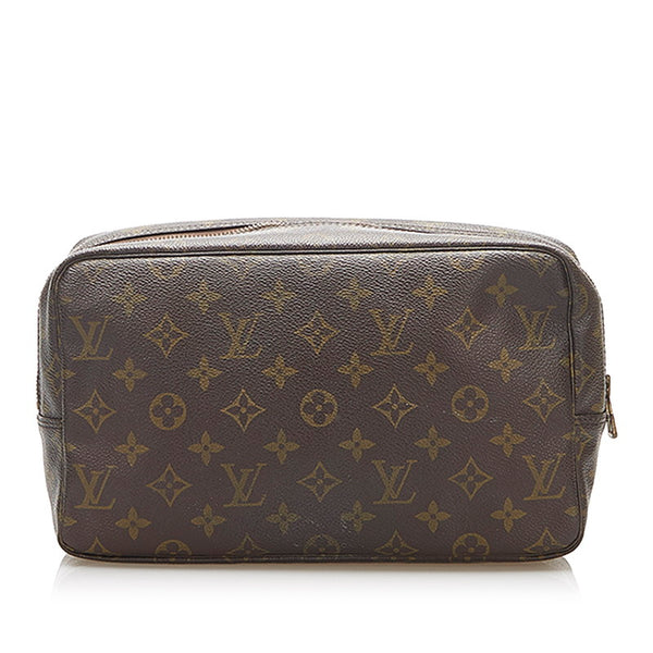 ルイ ヴィトン モノグラム トゥルーストワレット M47522 ブラウン PVC ポーチ レディース LOUIS VUITTON 中古