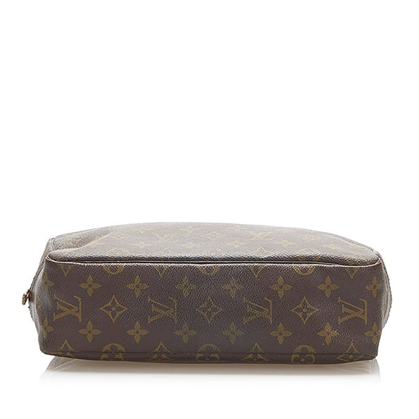 ルイ ヴィトン モノグラム トゥルーストワレット M47522 ブラウン PVC ポーチ レディース LOUIS VUITTON 中古