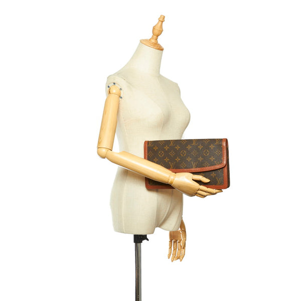 ルイ ヴィトン モノグラム ポシェットダム M51810 ブラウン PVC レザー セカンドバッグ レディース LOUIS VUITTON 中古
