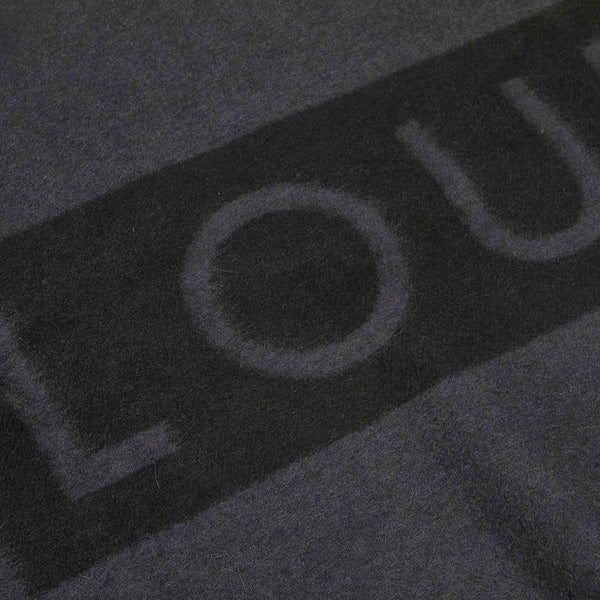 ルイ ヴィトン エシャルプ バローダ M71291 ブラック グレー  カシミヤ マフラー ユニセックス LOUIS VUITTON 中古