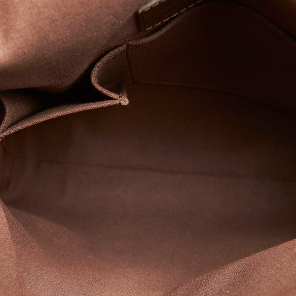 ルイ ヴィトン ダミエ ブルックリンPM N51210 ブラウン PVC レザー 斜め掛け ショルダーバッグ メンズ LOUIS VUITTON 中古