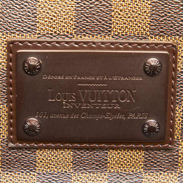 ルイ ヴィトン ダミエ ブルックリンPM N51210 ブラウン PVC レザー 斜め掛け ショルダーバッグ メンズ LOUIS VUITTON 中古