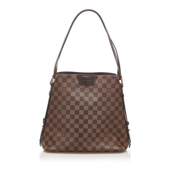 ルイ ヴィトン ダミエ カバ リヴィントン N41108 ブラウン PVC レザー ショルダーバッグ レディース LOUIS VUITTON 中古