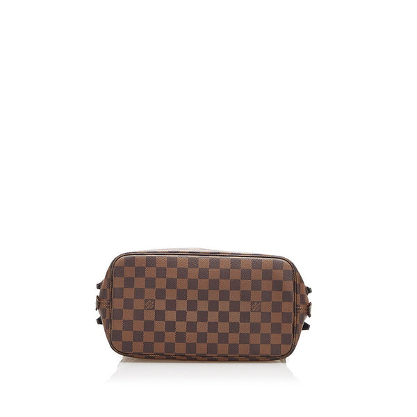 ルイ ヴィトン ダミエ カバ リヴィントン N41108 ブラウン PVC レザー ショルダーバッグ レディース LOUIS VUITTON 中古