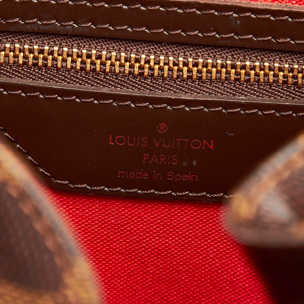 ルイ ヴィトン ダミエ カバ リヴィントン N41108 ブラウン PVC レザー ショルダーバッグ レディース LOUIS VUITTON 中古