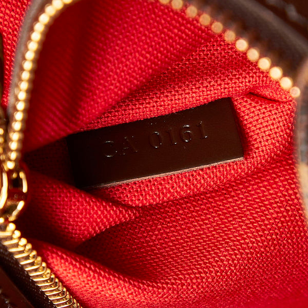 ルイ ヴィトン ダミエ カバ リヴィントン N41108 ブラウン PVC レザー ショルダーバッグ レディース LOUIS VUITTON 中古