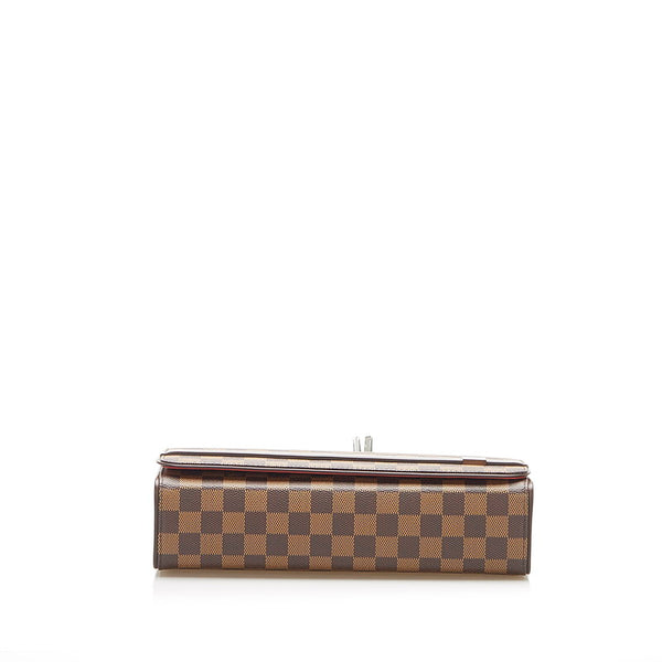 ルイ ヴィトン ダミエ トライベッカ ロン N51160 ブラウン PVC レザー ショルダーバッグ レディース LOUIS VUITTON 中古